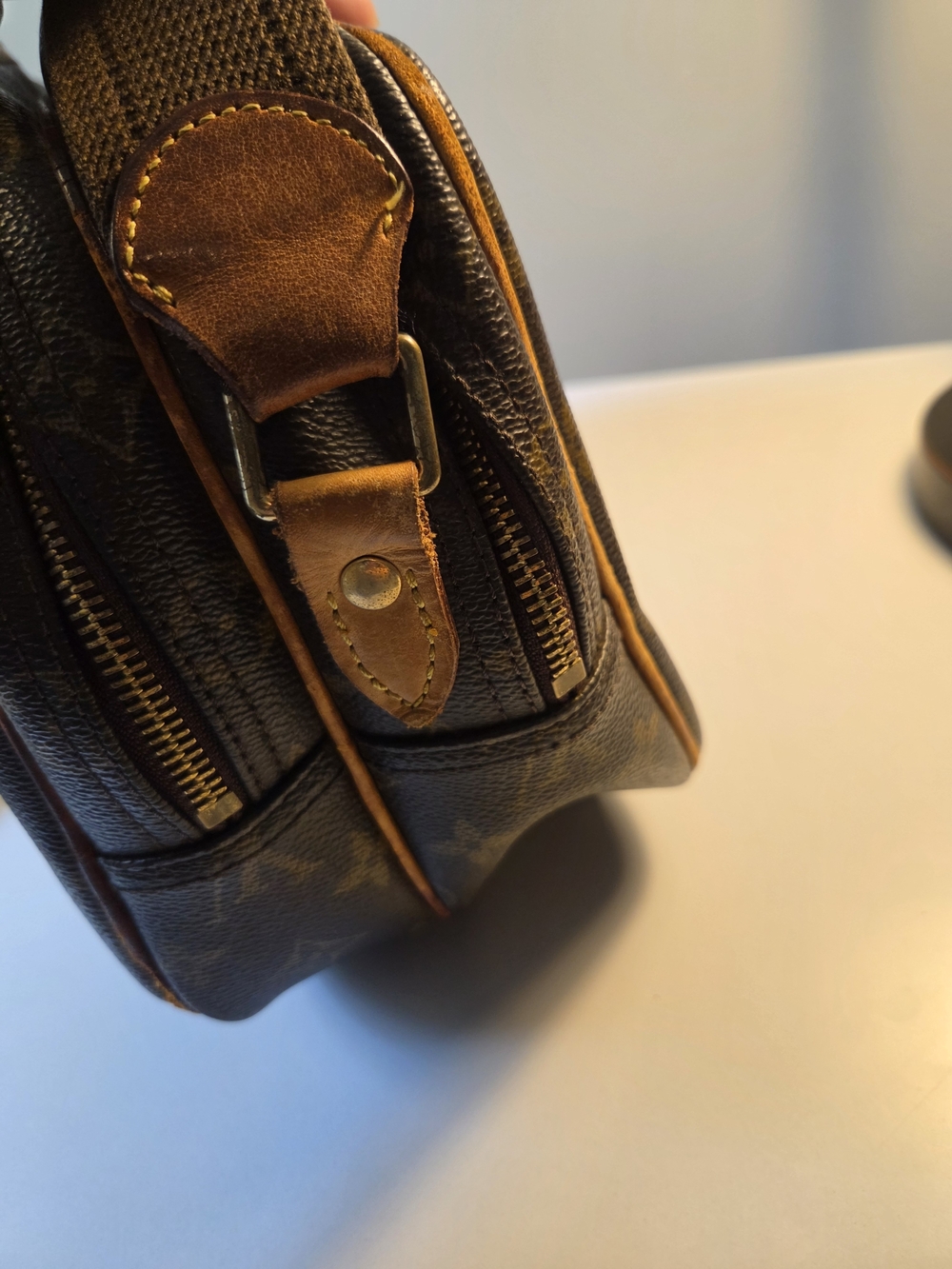 LOUIS VUITTON Monogram Reporter PM Crossbody Bag Women Logo Brown - Picture 6 of 15